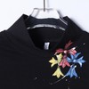 T4979SDSA秋冬新款痞帅男装泼墨彩色十字印花半高领长袖T恤百搭简约 商品缩略图2