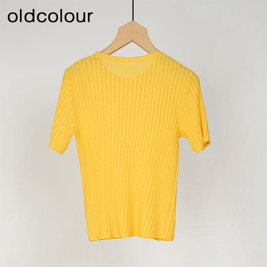 oldcolour春秋季时尚简约休闲纯棉短袖针织衫女GM31052813 商品图1