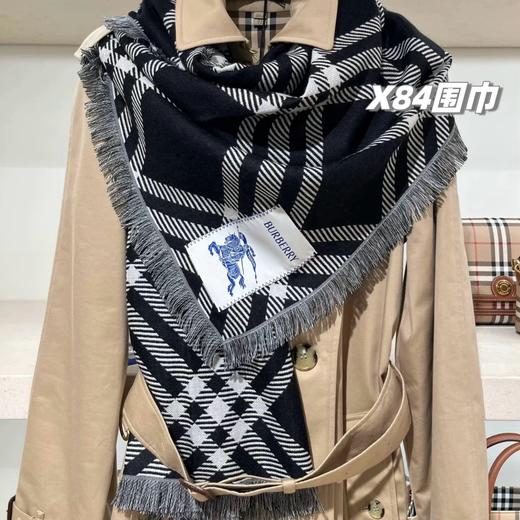 D110437情侣款可双面佩戴保暖舒适亲肤格纹围巾 商品图9