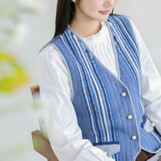 苏苏姐家西部牛仔背心手工DIY钩针编织衣服毛线团自制材料包 商品图3
