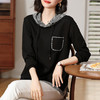 黑色连帽卫衣女春秋薄款2026年新款大码女装宽松套头下摆开叉上衣 商品缩略图3