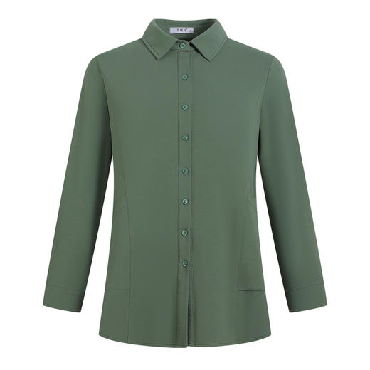 纯棉长袖衬衫女2026年新款大码女装中年妈妈中长款衬衣外套上衣 商品图4