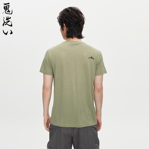 ONIARAI/鬼洗25秋冬美丽诺羊毛轻薄短袖T恤休闲男式短袖 B840289 商品图2