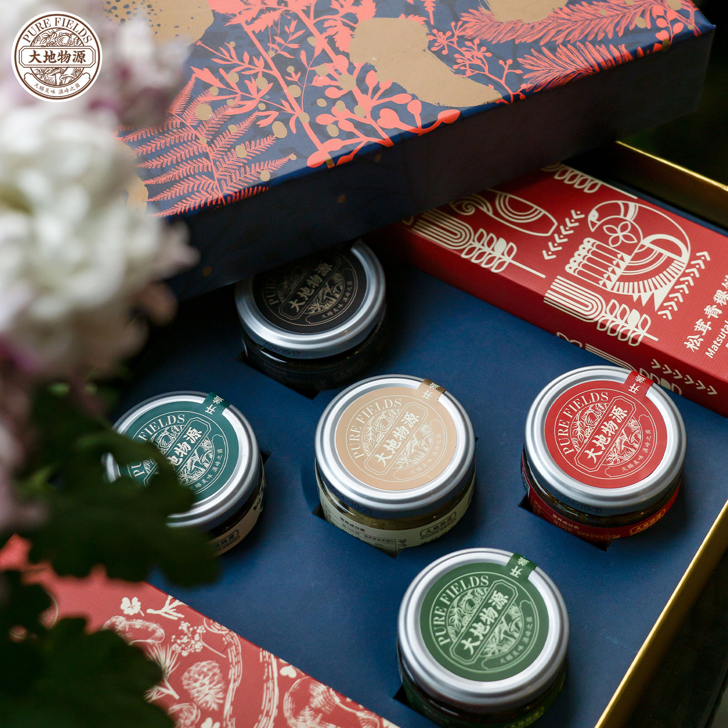 大地物源 【远山菌语】限定礼盒牛肝菌涂抹酱黑松露酱松茸饼干组合