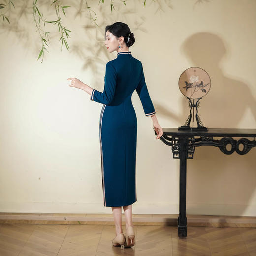 妈妈修身年轻款改良优雅旗袍淑女81113 商品图3