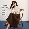 【11/5新品】熙世界琥珀流光风灯芯绒半身裙女秋冬设计感丝巾复古咖色a字伞裙 商品缩略图1