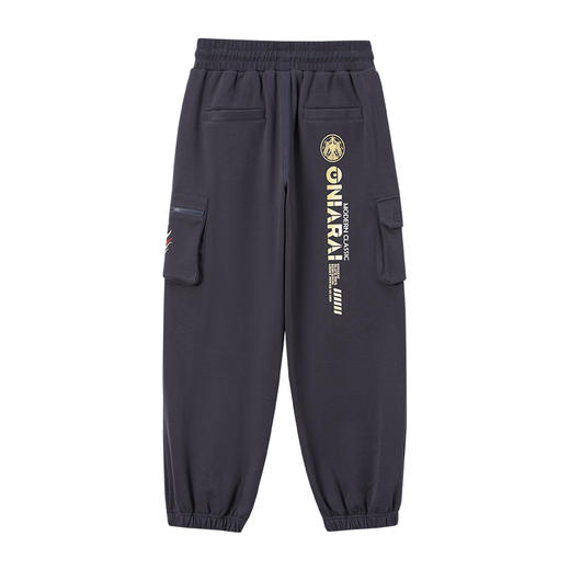 ONIARAI/鬼洗25秋冬新立体口袋金乌神鸟束脚薄绒针织裤男 B540173 商品图3