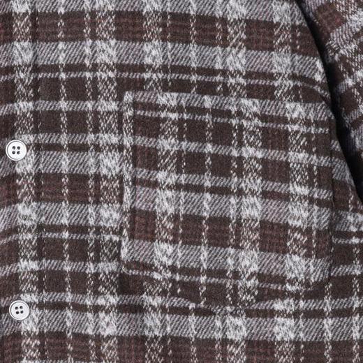 47176SDSA男士秋冬新款痞帅男装韩版拼接格纹纽扣连帽夹克外套百搭时尚 商品图3