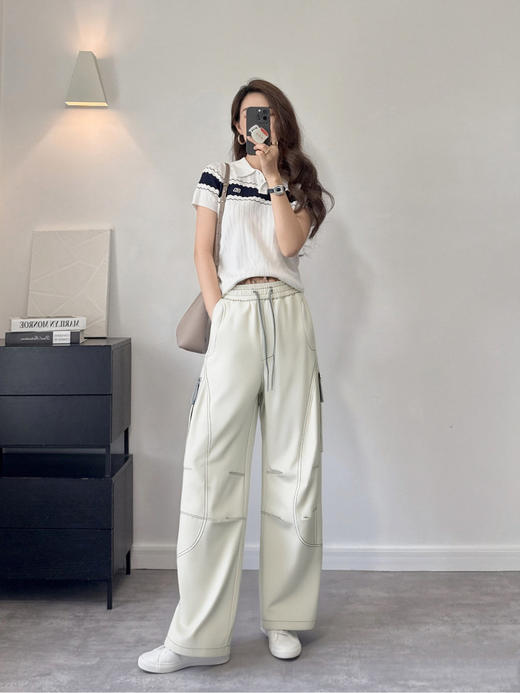 ❤情侣七防轻量弧线工装裤   甄选品质面料，软糯亲肤❗️ ✅防污+抗皱+防风+防水+耐磨+透气 ✅直筒版型，显瘦显高！ 六色可选！M-4XL（90-210斤）1106 商品图7