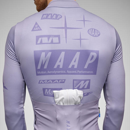 MAAP 男士 Drome 系列 加绒长袖骑行服 闪银紫 商品图3