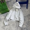 D110411女士超宽松款拉绒面料柔软亲肤拉链连帽衫外套 商品缩略图12