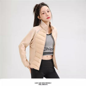 丁摩运动轻薄羽绒服女新款流行滑雪跑步登山瑜伽健身内搭修身保暖外套AL2365