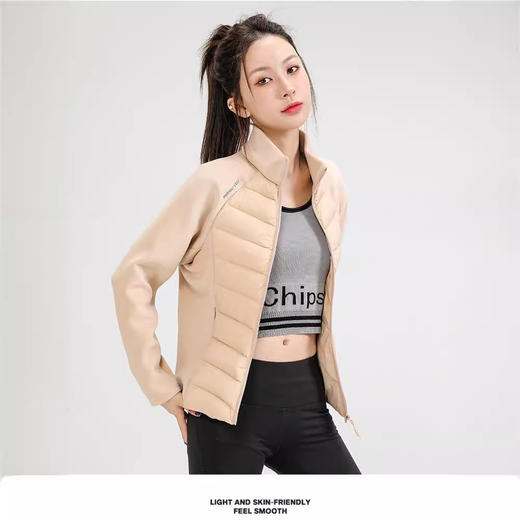 丁摩运动轻薄羽绒服女新款流行滑雪跑步登山瑜伽健身内搭修身保暖外套AL2365 商品图0