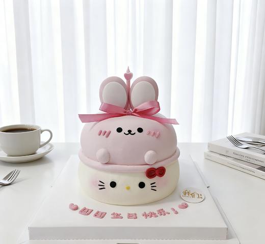 微加高kitty/猪/兔/汉堡卡通蛋糕-低糖处理无添加 商品图0