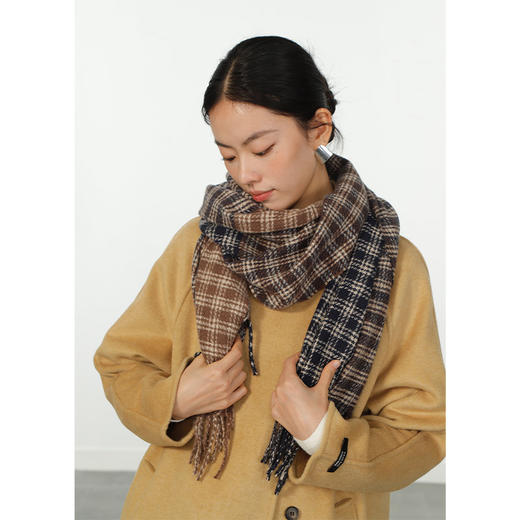 四拼色格氛围百搭软糯流苏围巾-纪念日百货门店同款166550117 商品图4