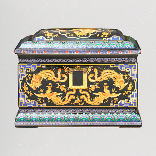 【艺德春】钢化瓷高档寿盒“凤舞九天”景德镇瓷骨灰盒 商品图0