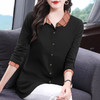 翻领衬衫女2026新款春秋宽松中年妈妈大码女装长袖衬衣中长款上衣 商品缩略图2