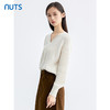 NUTS那时商场同款纯色设计感V领时尚长袖毛织套头衫女5490515A1 商品缩略图2