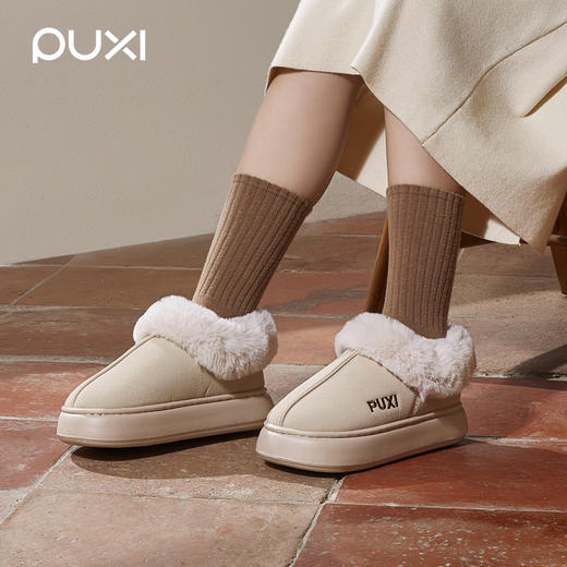 朴西麂皮绒包跟棉拖鞋 商品图7