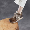 手工真皮复古鞋子，高帮阿甘鞋百搭系带运动休闲旅游鞋ZM258672 商品缩略图1