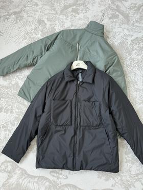 D110420防风防水轻量多功能翻领衬衫式棉服外套男女同款