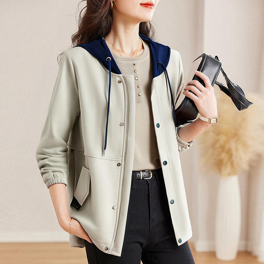 2026新款秋冬大码女装胖mm休闲连帽卫衣外套女中长款开衫上衣宽松 商品图3