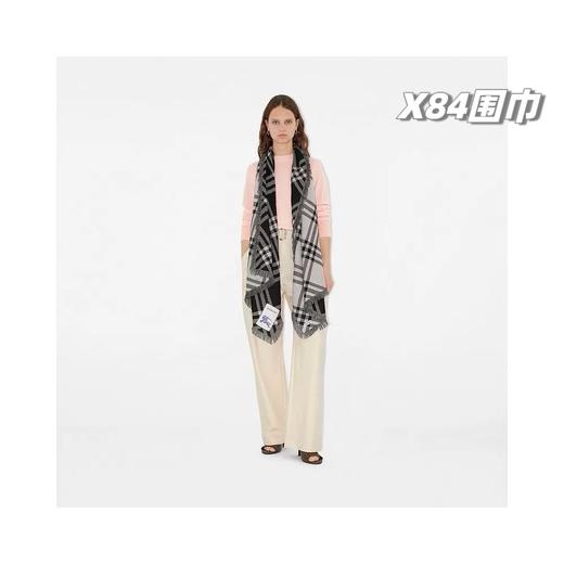 D110437情侣款可双面佩戴保暖舒适亲肤格纹围巾 商品图2