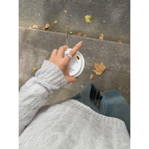 2511103   BC亮片V领毛衣 cariaggi 羊绒纱线 商品图9