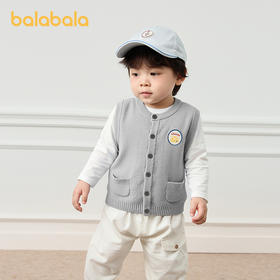 【商场同款】巴拉巴拉童装儿童马甲2025冬季新款半边绒保暖男童萌
