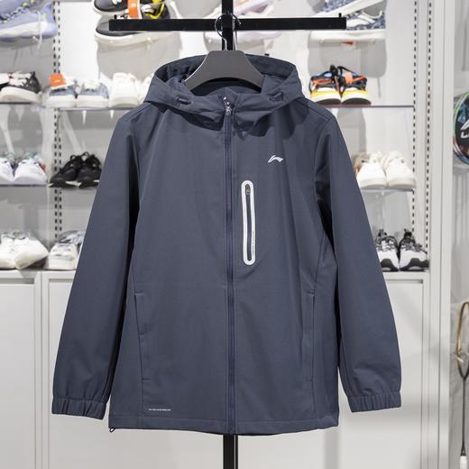 李宁运动风衣男子耐磨抗皱防泼水梭织连帽外套AFDV071 商品图2