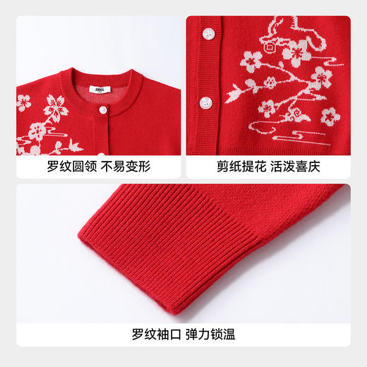 女童针织开衫春季新款安奈儿童装EG614531 商品图4