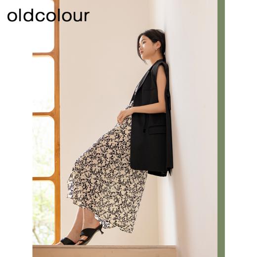 oldcolour夏季新款黑色高级感时尚通勤简约西装马甲女HQ210301A1 商品图2