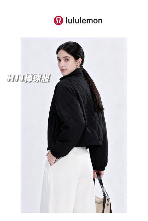 D110428轻暖羊毛夹层保暖棒球服女士夹克外套 商品图7