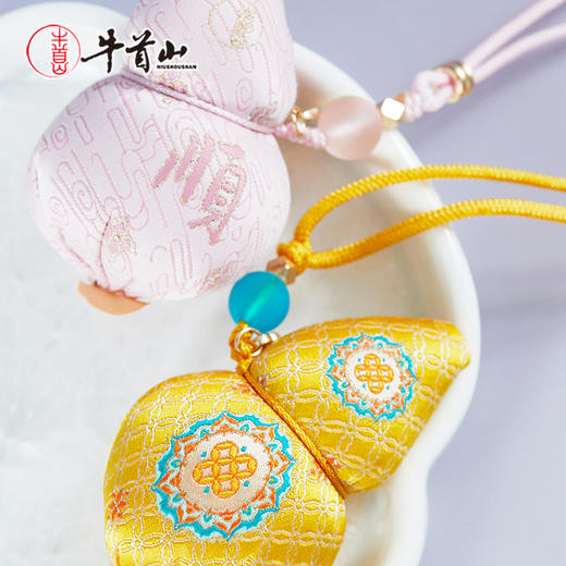 牛首山文创牛守万福之福禄一生香囊国风车载挂件香包南京纪念品 商品图3