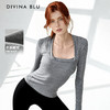 DIVINA BLU 丹麦系列 迪唯纳法式方领气质T恤119 商品缩略图1