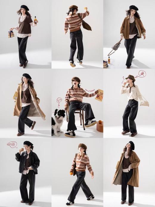 浮生八记/25C135/复古水洗竹节纹中腰直筒牛仔裤 商品图3