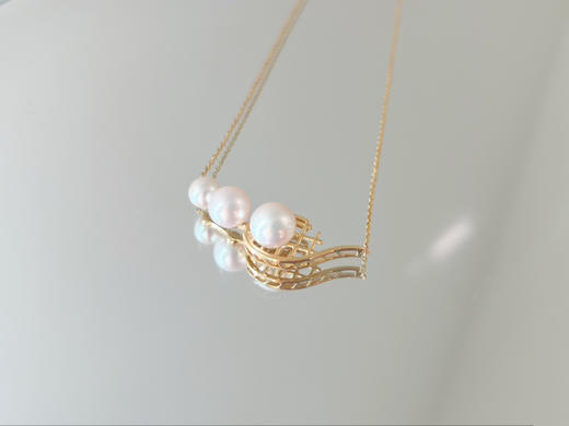 「轨迹」Akoya珍珠18k金项链 商品图0