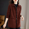 大码长袖衬衫女秋冬季2026新款高级感衬衣灯芯绒外套上衣减龄洋气 商品缩略图2