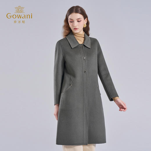 【羊绒】乔万尼绵羊毛大衣简约H版商务羊绒双面尼毛呢外套EI4A578 商品图2