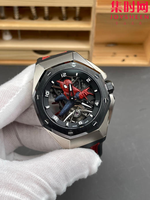 【贵重物品】真陀飞轮 爱彼皇家橡树26631系列 皇家橡树蜘蛛侠联名 真陀飞轮机 男士腕表 表径42mm 钛金属 商品图1