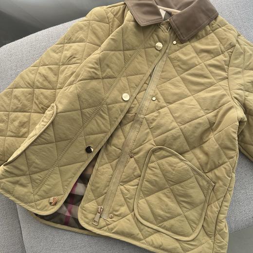 D110405新款卡其色拼接衣领儿童棉服外套女宝款 商品图6