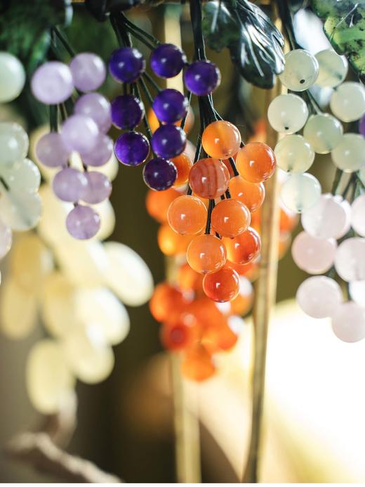 【已售】独角鹿西洋古董 20世纪中国创汇时期出品宝相花纹景泰蓝盆装饰「缠藤葡萄」珍宝像生盆景 商品图3