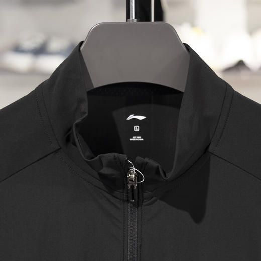 李宁运动外套男子健身系列轻薄透气针织立领风衣AFDV239 黑色AFDV239 商品图2