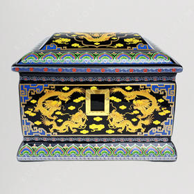 【艺德春】钢化瓷高档寿盒“九五至尊” （黑）景德镇瓷骨灰盒