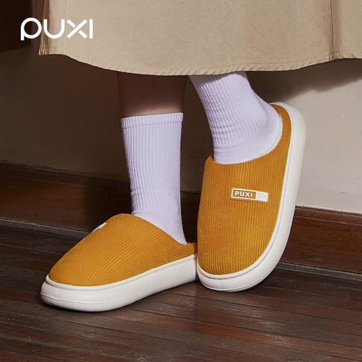 朴西秋冬季灯芯绒棉拖鞋 商品图2