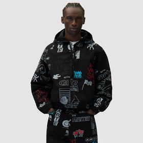 Arte Art Saves Jacket 手绘艺术字连帽牛仔夹克外套
