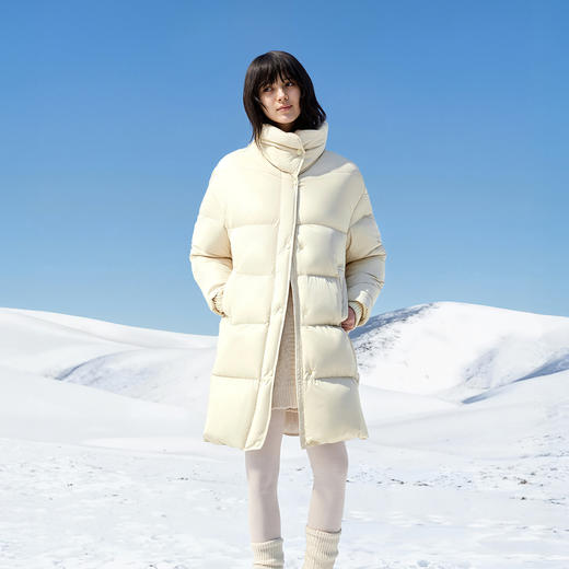 森马羽绒服女冬季长款鹅绒90绒子立领oversize三防2025新款面包服 商品图1