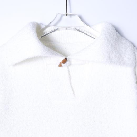 4243SDSA男士秋冬新款痞帅男装慵懒风纯色一字扣翻领毛衣百搭简约百搭 商品图2