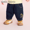 【balaOne】巴拉巴拉童装儿童长裤男童女童牛仔裤春2025新款复古 商品缩略图0
