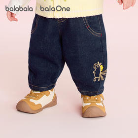 【balaOne】巴拉巴拉童装儿童长裤男童女童牛仔裤春2025新款复古